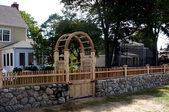Cedar arbor and pergola